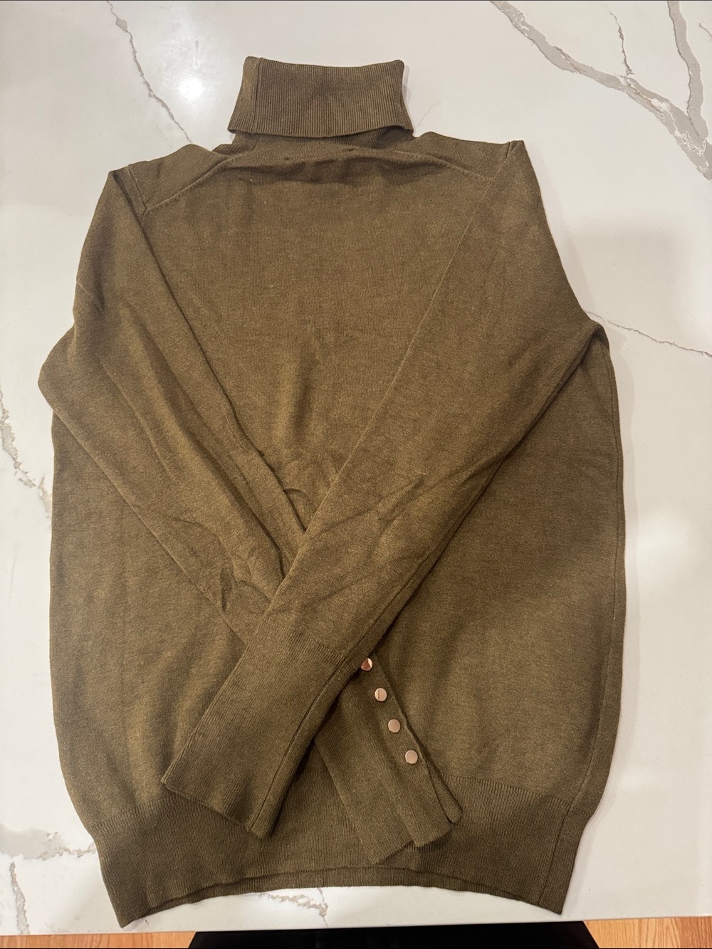 Zara Men's Olive Green Turtleneck Sweater
